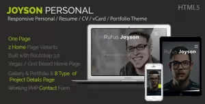 Joyson Personal - Resume / CV Vcard Portfolio HTML