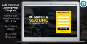 Jr. Auto Insurance Landing Page - Responsive Unbounce Template