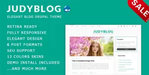 JudyBlog - Elegant Blog Drupal 7.6 Theme