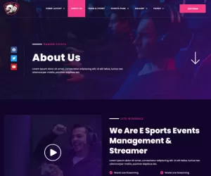 Junio - E-Sport Gaming Events & Streamer Elementor Template Kit