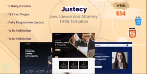 Justacy - Law, Lawyer and Attorney HTML Template