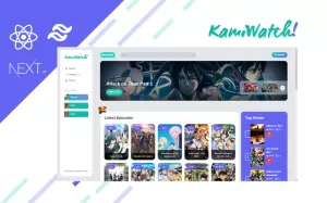 KamiWatch - Reageer Anime-streamingsjabloon + NextJS + TailwindCSS