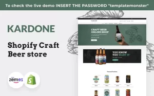 Kardone Craft Beer, Brewery Shopify Theme - TemplateMonster