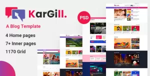 Kargill - Blog, Magazine PSD Template