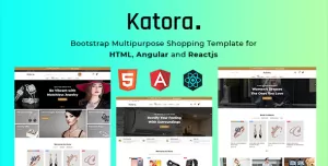 Katora 3 in 1 - Bootstrap Multipurpose Shopping Template for HTML, Angular 8 and React JS