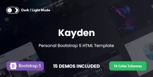 Kayden - Personal Bootstrap 5 HTML Portfolio Template