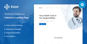 Kear - Medical & Healthcare Unbounce Landing Page Template