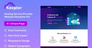 Keepter - Hosting Service Provider Website Elementor Kit
