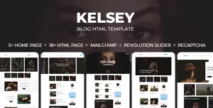 Kelsey - Creative Personal Blog HTML Template