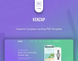 Kenzap - Creative Company Landing PSD Template
