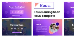 Keus - Creative Coming Soon HTML5 Template