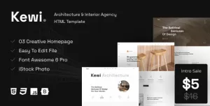 Kewi - Architecture & Interior Agency HTML Template