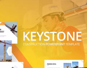 Keystone - Construction PowerPoint template - TemplateMonster