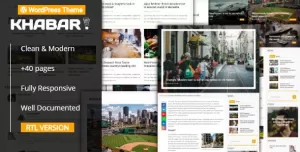 KHABAR - Responsive News Magazine WordPress Theme