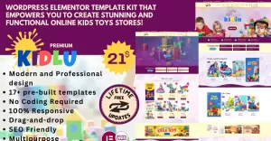 Kidlu - WooCommerce Elementor Template Kit for toy, clothing, and fashion stores