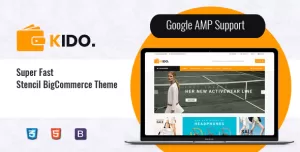 Kido - Creative Multipurpose  Stencil BigCommerce Bootstrap 4 Theme  Google AMP Ready