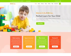 Kids Care - Children & Kindergarten PSD Template