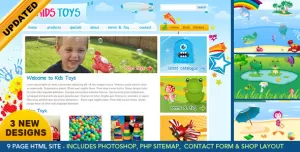 Kids Toys - 9 Page HTML Site
