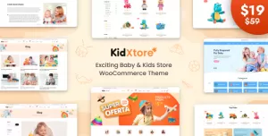 KidXtore - Kids Clothing and Toys Store Elementor WooCommerce WordPress Theme
