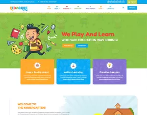 KIDZCARE - Children Day Care Academic Multipurpose Responsive HTML5 Website Template