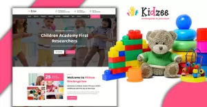 Kidzee - Kinder Garden HTML5-sjabloon voor bestemmingspaginas