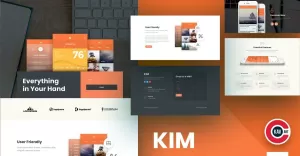 Kim - App Landing Page Elementor Kit Template