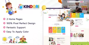 Kindori - Kids & Kindergarten School PSD Template