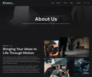 Kinerio – Video Production Agency Elementor Template Kit