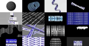 Kinetická typografie - abstraktní pohybová grafická šablona