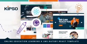 Kipso - Gatsby React Online Education Learning & LMS Template