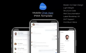Kiton - Mobile Chat App PWA Template - TemplateMonster