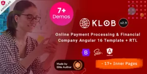 Klob - Banking & Online Payment Processing Angular 16 Template