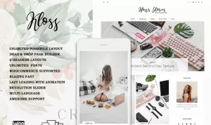 Kloss - Elegant WordPress Blog Theme - TemplateMonster