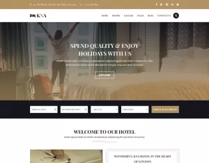 KNA - Hotel, Resort and Holiday PSD Template