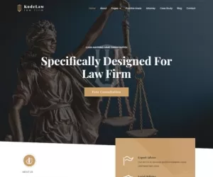 Kodelaw - Lawyer Attorney Elementor Template Kit