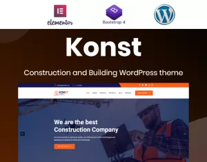 Konst - Building and Construction Bootstrap WordPress Elementor Theme