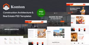 Konton - Construction Architecture and Real Estate PSD Template