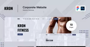 Kron Fitness And Gym Template Photoshop A Figma
