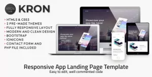 Kron  Responsive HTML/CSS App Landing Page Template