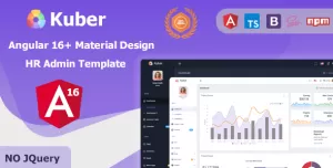 Kuber - Angular 17+ HR, Projects & Employee Management Material Design Admin Template