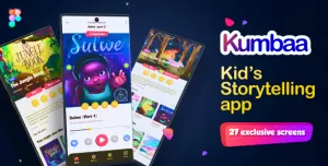 Kumbaa  28 Screens Kid’s Storytelling Mobile UI Template