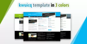 kwuicq html corporate template - 3 colors