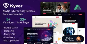 Kyver - Cyber Security Services Vue Template