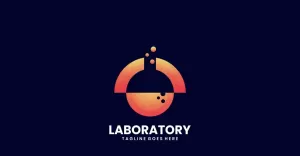 Laboratory Gradient Logo Design