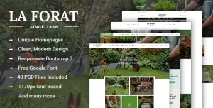 LaForat - Gardening & Landscaping Shop PSD Template