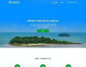 Landing Page Travel PSD Template