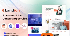 Landion - Bussness & Law Consulting Service HTML přistávací šablona