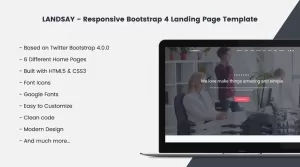Landsay - Bootstrap 4 Landing Page Template