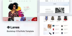 Lanes - Fashion Minimal Website Template Based on Bootstrap
