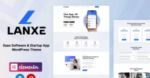 Lanxe - SaaS Software and Startup Apps WordPress theme